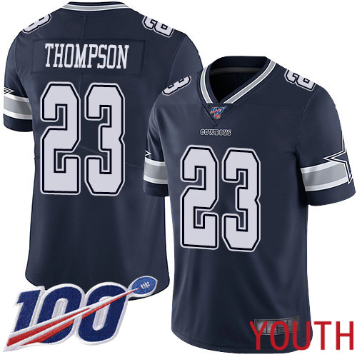 Youth Dallas Cowboys Limited Navy Blue Darian Thompson Home #23 100th Season Vapor Untouchable NFL Jersey